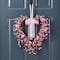 Glitzhome® 17" Valentine's Pink Berry Heart Wreath